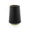 CosmoLiving by Cosmopolitan Set of 2 Black Porcelain Glam Vase, 5" x 8"
